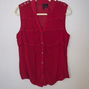 New Directions medium Red sleeveless blouse